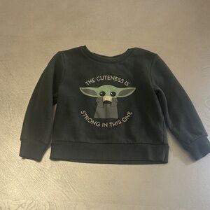 Star Wars Black Baby Yoda Sweatshirt